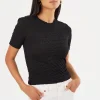 LAMARQUE Tops | ESTIR | Crew Neck T-Shirt Black