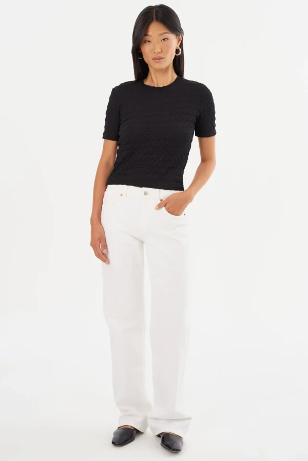 LAMARQUE Tops | ESTIR | Crew Neck T-Shirt Black