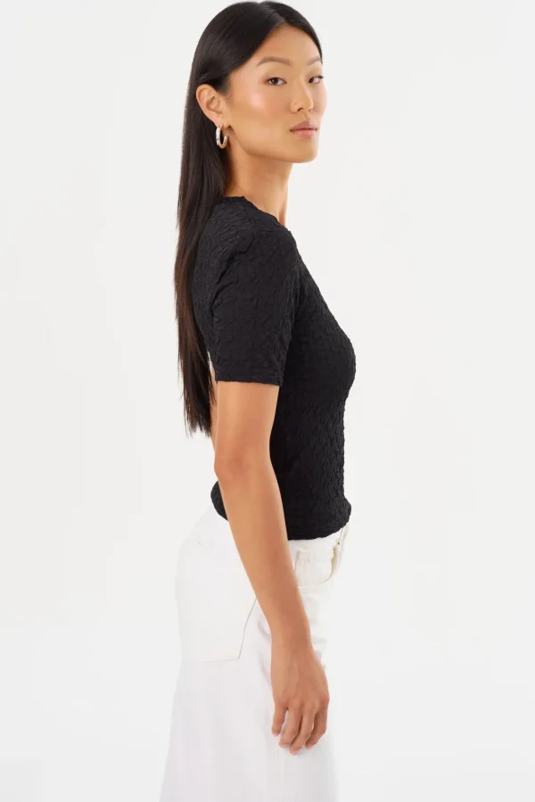 LAMARQUE Tops | ESTIR | Crew Neck T-Shirt Black