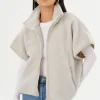 LAMARQUE Tops | EUDORA | Polar Fleece Vest Light Grey