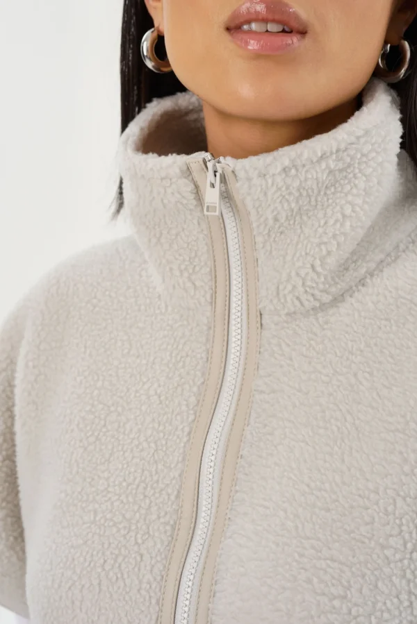 LAMARQUE Tops | EUDORA | Polar Fleece Vest Light Grey
