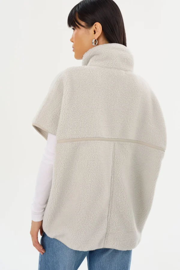 LAMARQUE Tops | EUDORA | Polar Fleece Vest Light Grey