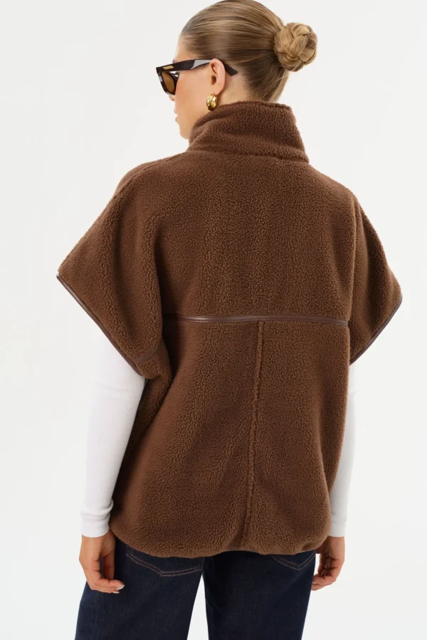 LAMARQUE Tops | EUDORA | Polar Fleece Vest Chestnut