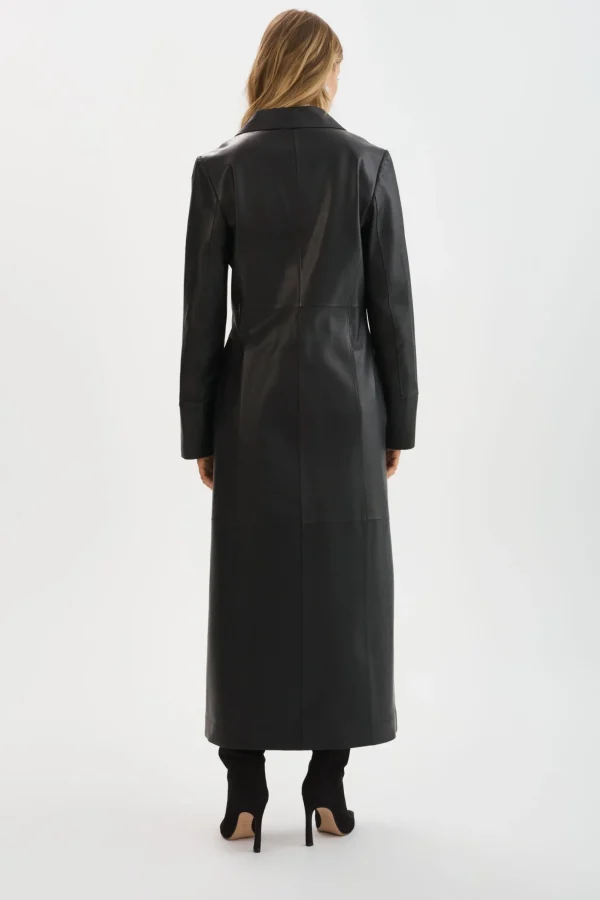 LAMARQUE Coats&Jackets | Leather Jackets | EVANNA | Leather Maxi Coat Black
