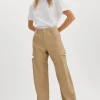 LAMARQUE Pants&Shorts | FALEEN | Faux Leather Loose Pants Wheat