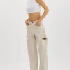 LAMARQUE Pants&Shorts | FALEEN | Faux Leather Loose Pants Ivory