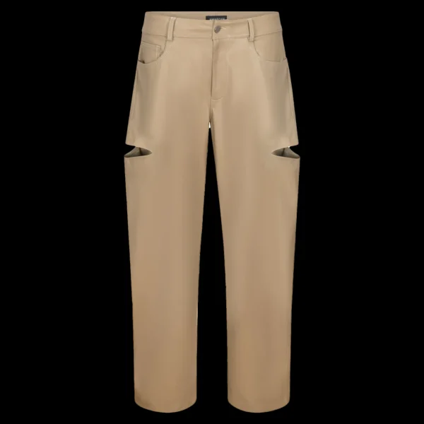 LAMARQUE Pants&Shorts | FALEEN | Faux Leather Loose Pants Wheat