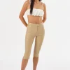 LAMARQUE Pants&Shorts | FAYA | Faux Leather Capri Pants Wheat