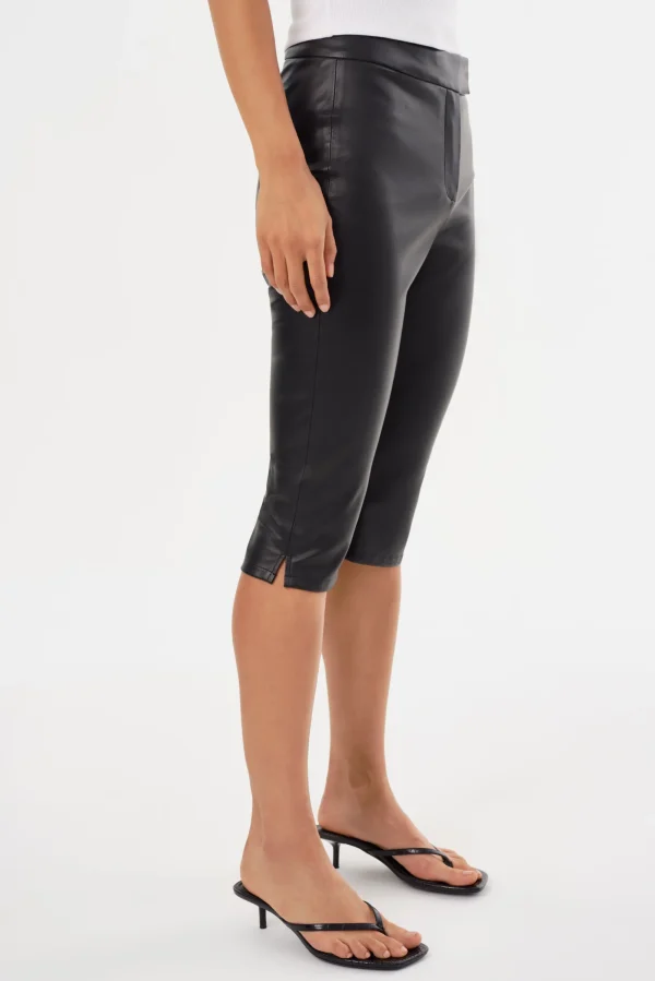 LAMARQUE Pants&Shorts | FAYA | Faux Leather Capri Pants Black