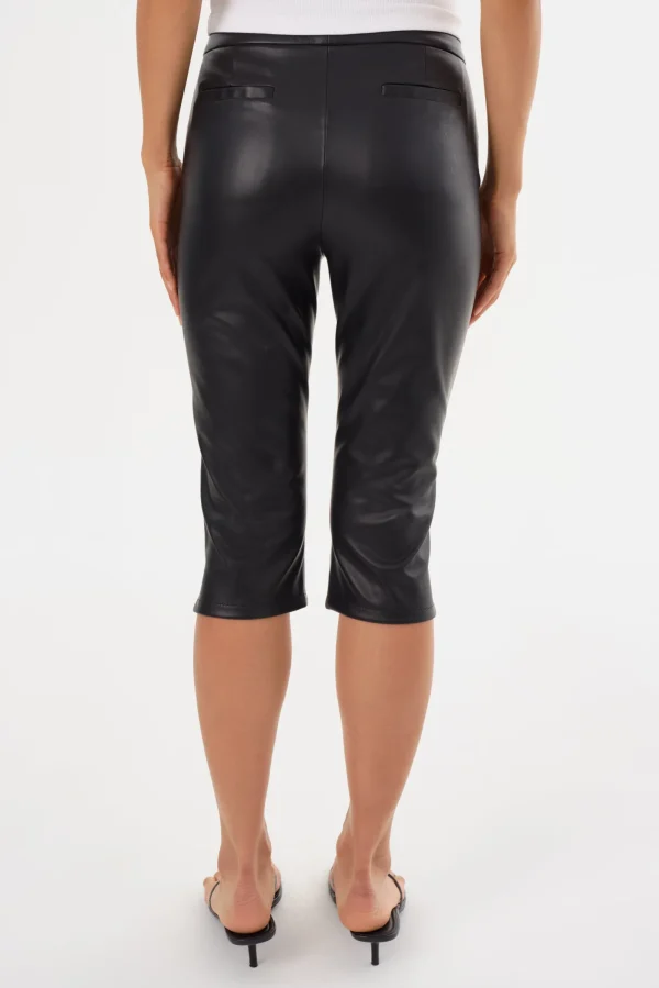 LAMARQUE Pants&Shorts | FAYA | Faux Leather Capri Pants Black