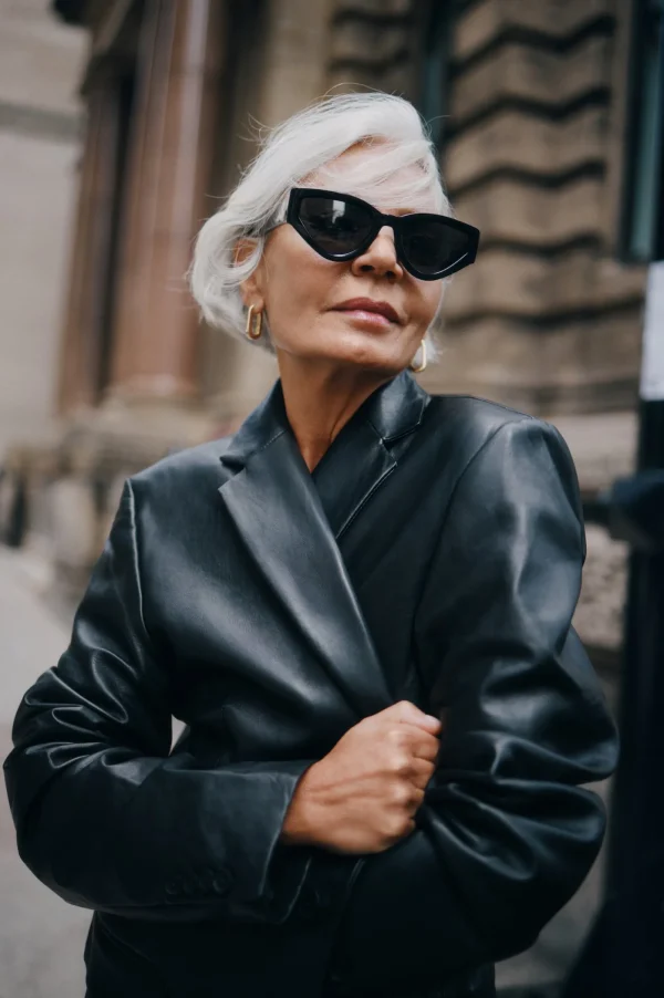 LAMARQUE Leather Jackets | FELINA | Oversized Leather Blazer Black