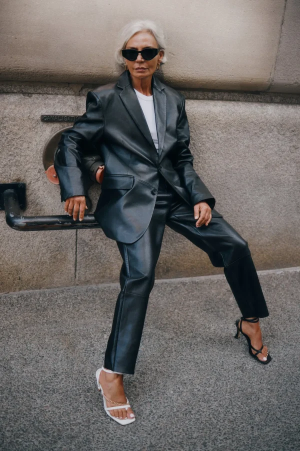 LAMARQUE Leather Jackets | FELINA | Oversized Leather Blazer Black