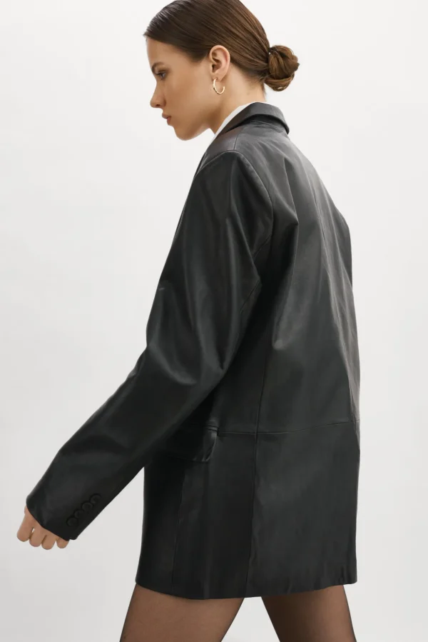 LAMARQUE Leather Jackets | FELINA | Oversized Leather Blazer Black