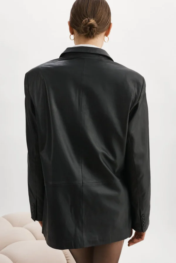 LAMARQUE Leather Jackets | FELINA | Oversized Leather Blazer Black