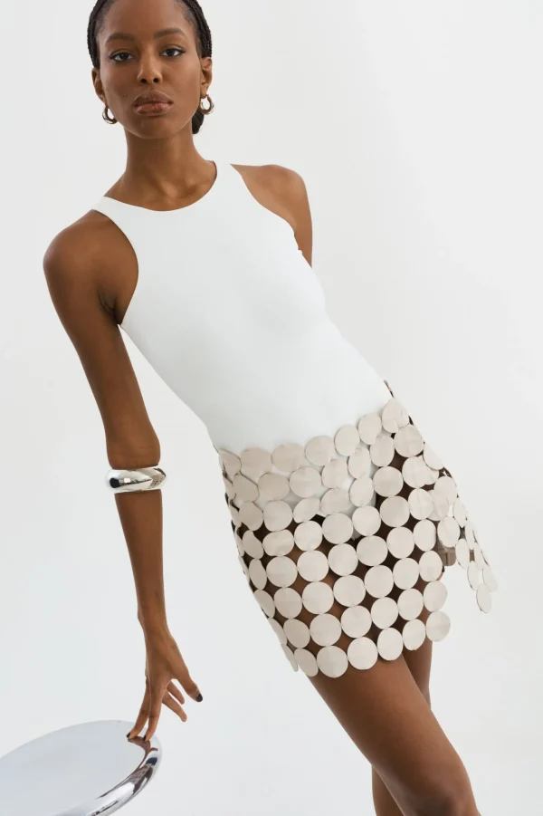 LAMARQUE Skirts | FENNA | Multi Circle Mini Skirt Bone
