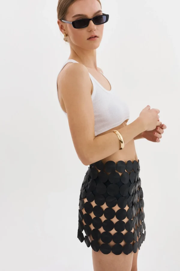 LAMARQUE Skirts | FENNA | Multi Circle Mini Skirt Black