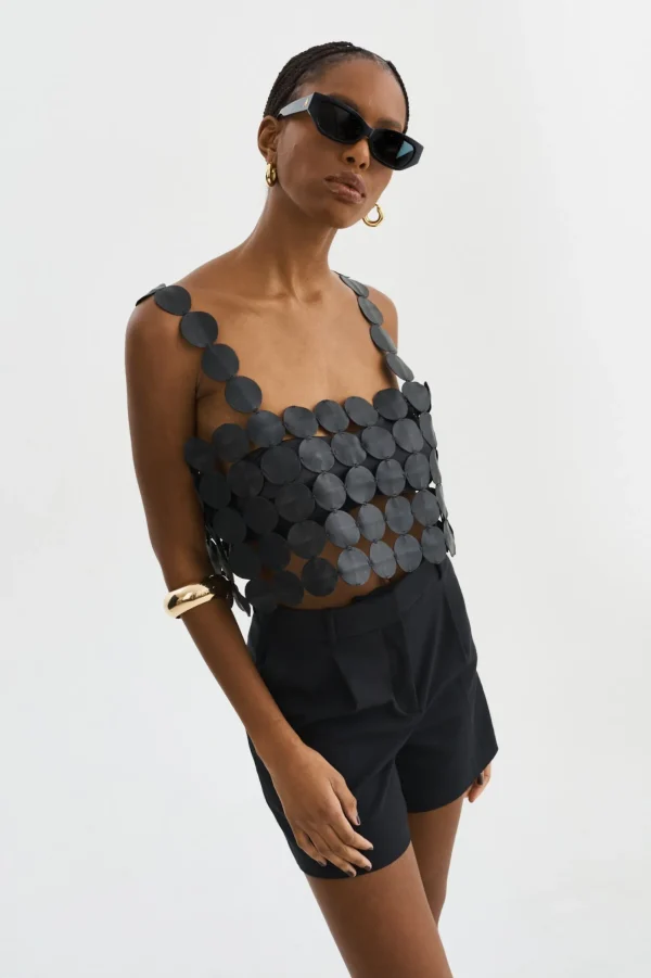 LAMARQUE Tops | FINLEY | Multi-Circle Top Black