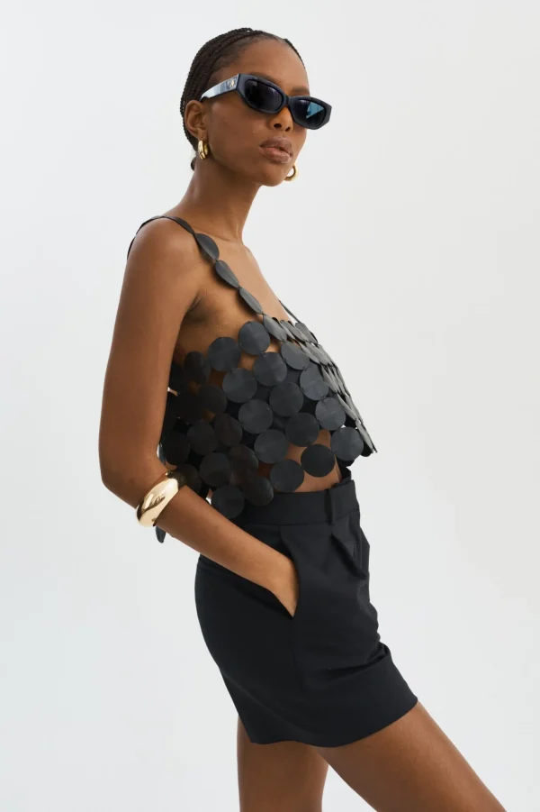 LAMARQUE Tops | FINLEY | Multi-Circle Top Black