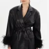 LAMARQUE Dresses | Coats&Jackets | GALIA | Feather Trim Blazer Black