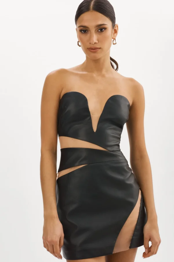 LAMARQUE Dresses | GARBINA | Leather Dress Black