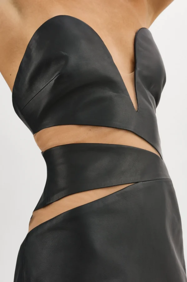LAMARQUE Dresses | GARBINA | Leather Dress Black