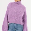 LAMARQUE Tops | GARCELLE | Wool Turtleneck Sweater Lavender Mauve