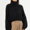 LAMARQUE Tops | GARCELLE | Wool Turtleneck Sweater Black