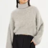 LAMARQUE Tops | GARCELLE | Wool Turtleneck Sweater Heather Grey