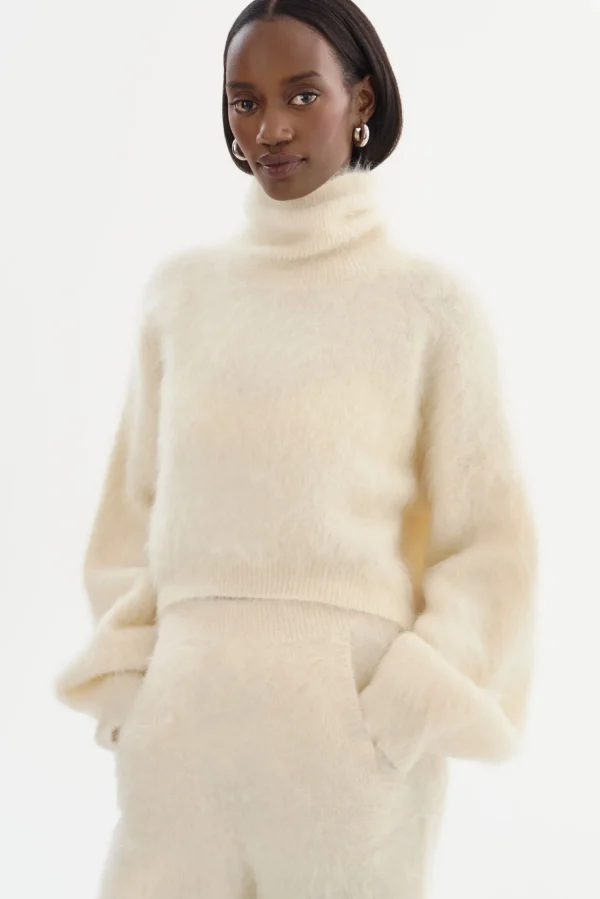 LAMARQUE Tops | GARCELLE | Wool Turtleneck Sweater Ivory