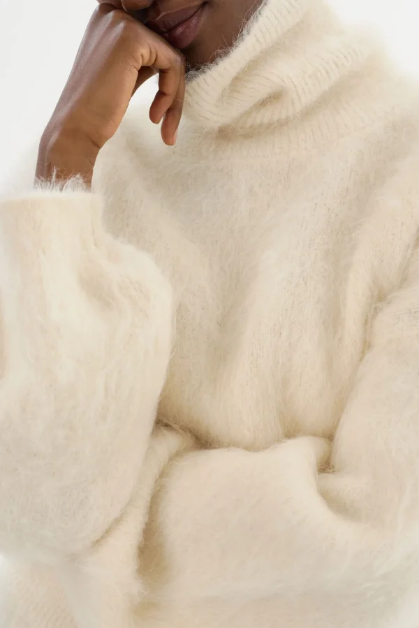 LAMARQUE Tops | GARCELLE | Wool Turtleneck Sweater Ivory