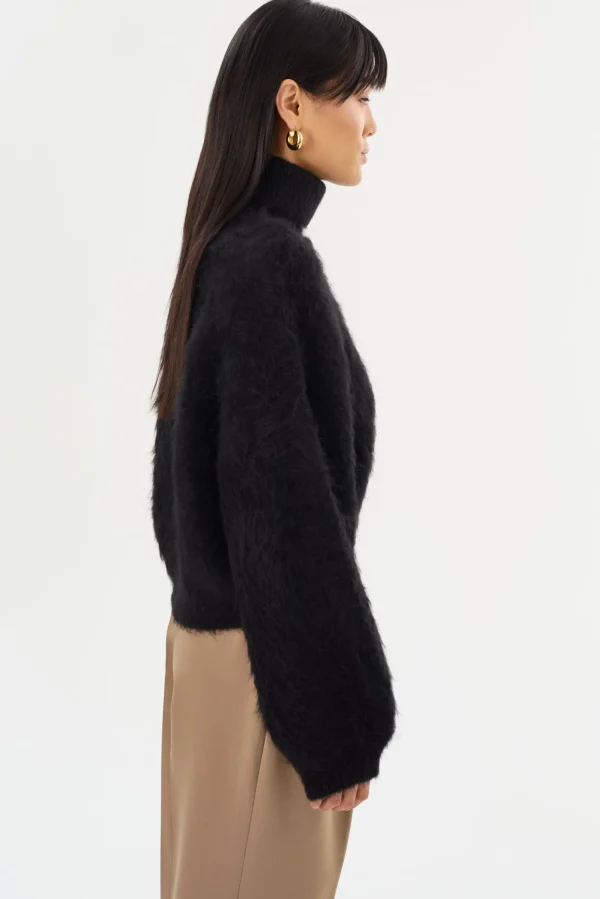 LAMARQUE Tops | GARCELLE | Wool Turtleneck Sweater Black