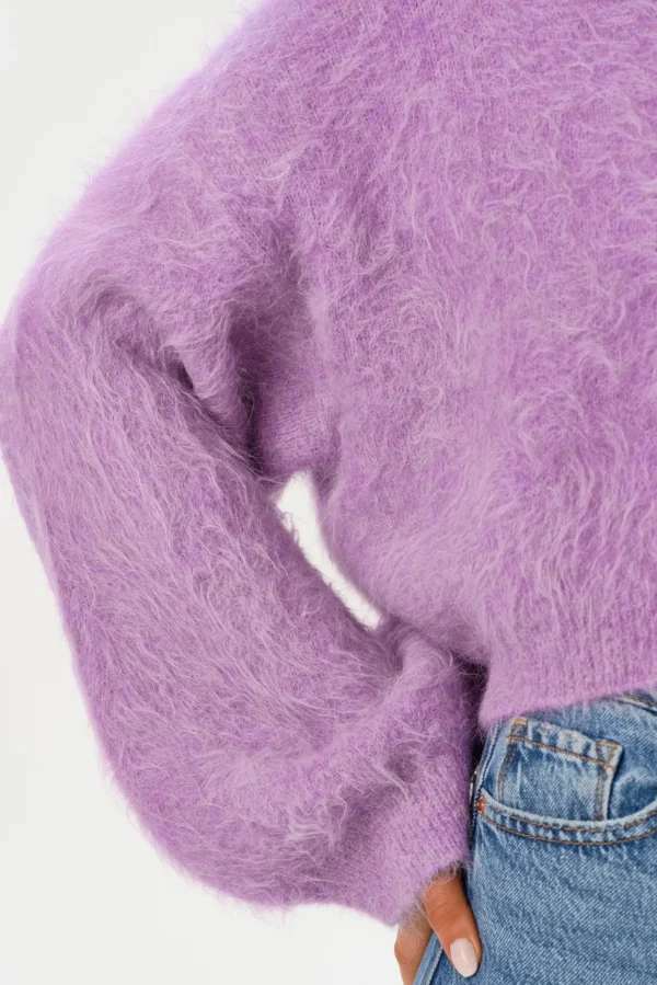 LAMARQUE Tops | GARCELLE | Wool Turtleneck Sweater Lavender Mauve