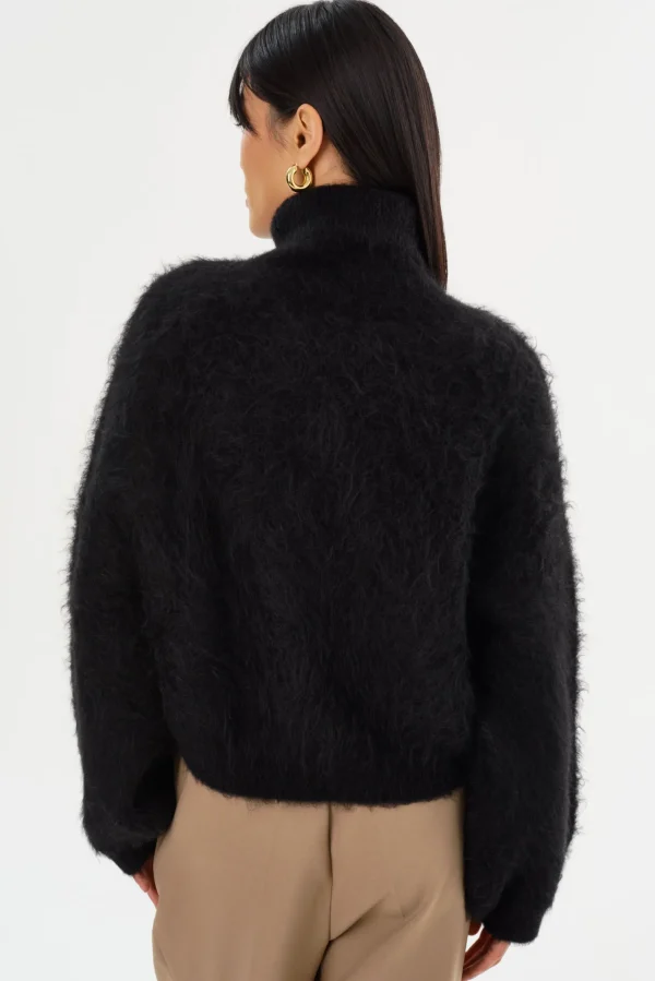 LAMARQUE Tops | GARCELLE | Wool Turtleneck Sweater Black