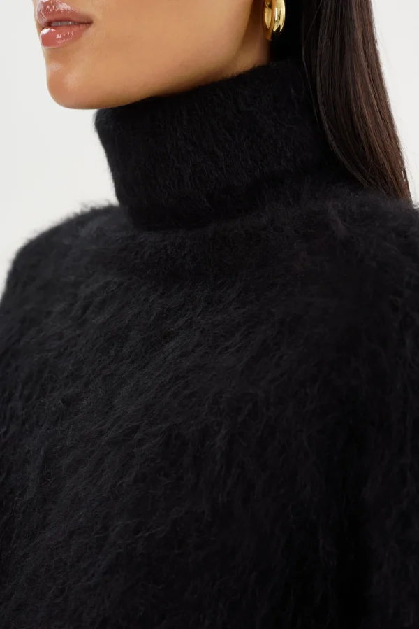 LAMARQUE Tops | GARCELLE | Wool Turtleneck Sweater Black
