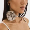 LAMARQUE Accessories | GEMMA | Leather Rosette Choker Bone