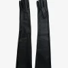 LAMARQUE Accessories | GISELE | Long Leather Gloves Black