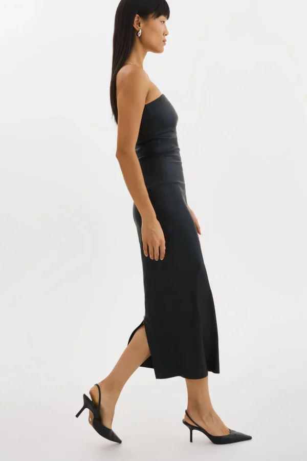 LAMARQUE Dresses | HAILEY | Leather Tube Dress Black
