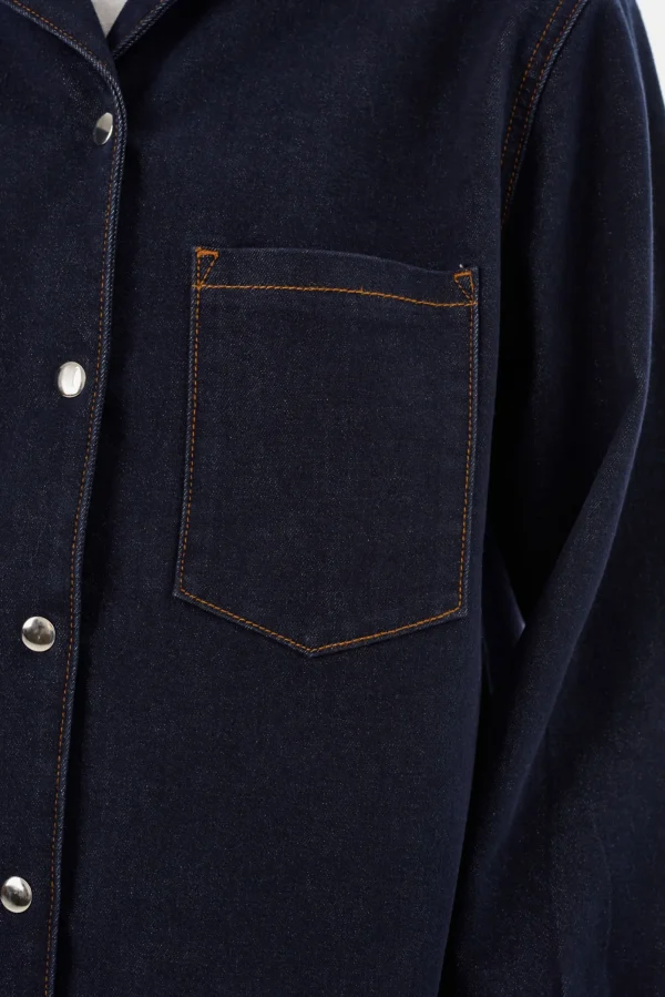 LAMARQUE Coats&Jackets | HAYA D | Denim Shacket Dark Indigo