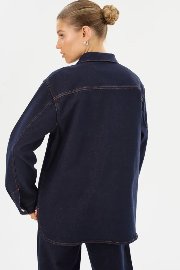 LAMARQUE Coats&Jackets | HAYA D | Denim Shacket Dark Indigo