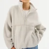LAMARQUE Tops | HELSA | Polar Fleece Pullover Light Grey