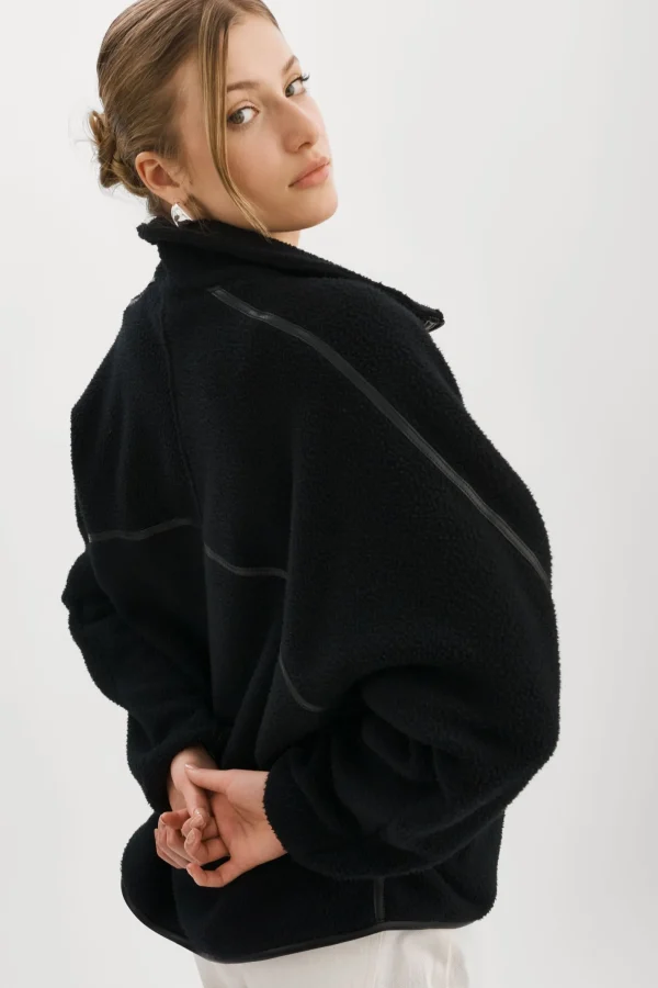 LAMARQUE Tops | HELSA | Polar Fleece Pullover Black / Black