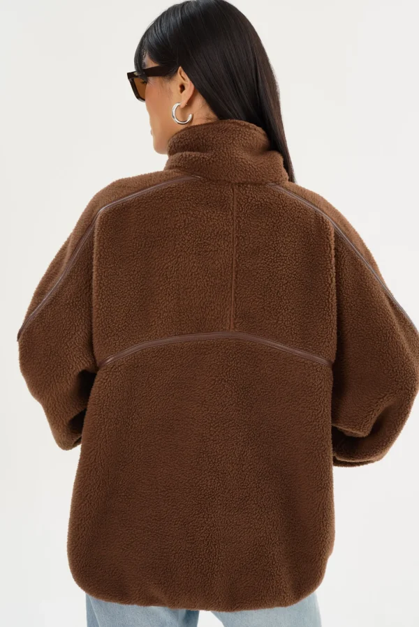 LAMARQUE Tops | HELSA | Polar Fleece Pullover Chestnut