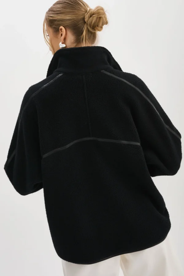 LAMARQUE Tops | HELSA | Polar Fleece Pullover Black / Black