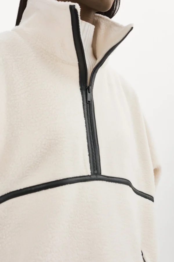 LAMARQUE Tops | HELSA | Polar Fleece Pullover Ivory