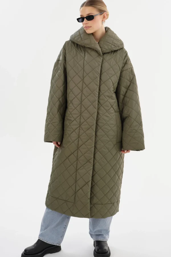 LAMARQUE Coats&Jackets | HENDRIKA | Oversized Quilted Coat Sage