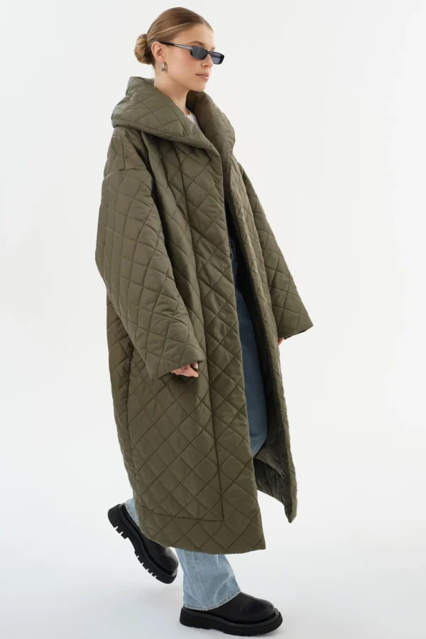 LAMARQUE Coats&Jackets | HENDRIKA | Oversized Quilted Coat Sage