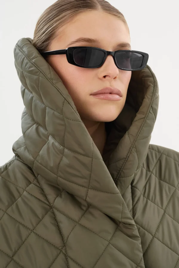 LAMARQUE Coats&Jackets | HENDRIKA | Oversized Quilted Coat Sage