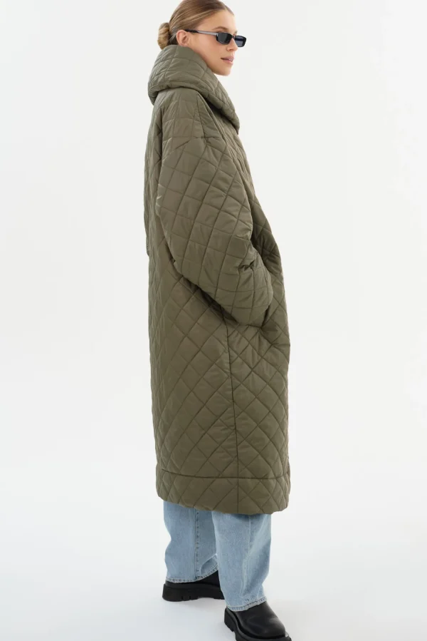 LAMARQUE Coats&Jackets | HENDRIKA | Oversized Quilted Coat Sage