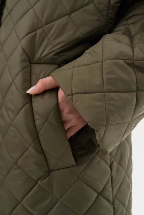 LAMARQUE Coats&Jackets | HENDRIKA | Oversized Quilted Coat Sage