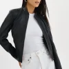 LAMARQUE Leather Jackets | HIRA | Fitted Leather Jacket Black